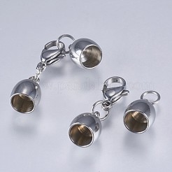 Emembouts de cordon en acier inoxydable 201 résistants au ternissement&nbsp;STAS-F145-03P-11x8mm