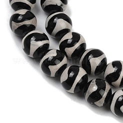 Tibetischen Stil dzi Perlen Stränge&nbsp;G-U022-A01-10mm