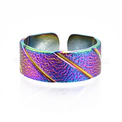 Bague manchette en acier inoxydable 304 en forme de losange&nbsp;RJEW-N038-076