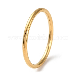 Anillo de dedo simple de acero inoxidable 304 con revestimiento iónico (IP) para mujeres y hombres.&nbsp;RJEW-F152-04