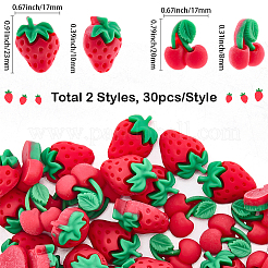 60 Stück 2 Stile Harz-Decoden-Cabochons&nbsp;CRES-SC0003-13