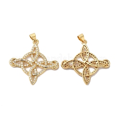 Ciondoli in ottone con placcatura a cremagliera con pavé di zirconi&nbsp;KK-O142-51G