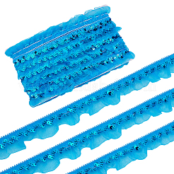 Plissierter Spitzenbesatz aus Polyester&nbsp;OCOR-WH0109-101