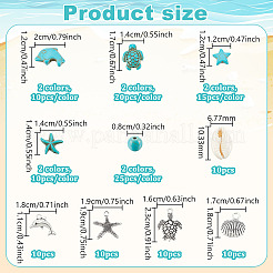 Ozean-Thema DIY synthetische türkisfarbene Perlen Schmuckherstellungs-Kits&nbsp;DIY-HY0002-08