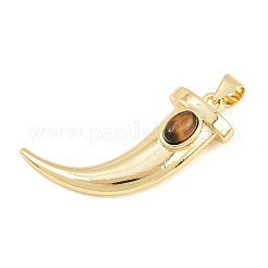 Colgantes de ojo de tigre naturales&nbsp;KK-C170-27G-02
