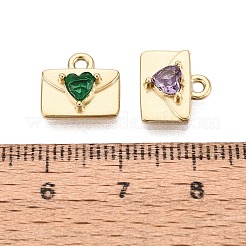Ciondoli in acciaio inossidabile 304 con pavé di zirconi cubici trasparenti&nbsp;STAS-OY012-47G