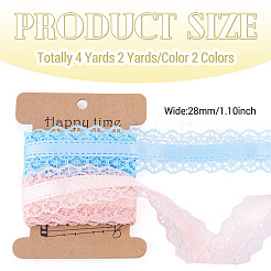 Garniture en dentelle polyester 4 verges 2 couleurs&nbsp;OCOR-TADJ0001-02C