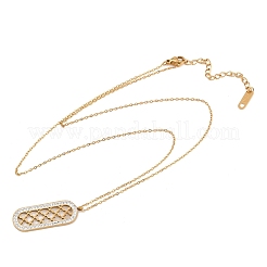 Colliers pour femmes avec pendentif ovale en pâte polymère&nbsp;NJEW-A064-06G