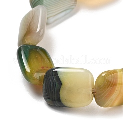 Brins de perles d'agate à bandes naturelles&nbsp;G-K392-B05-13x18mm