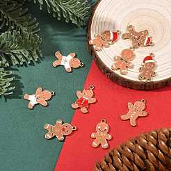 10 stücke 10 stile weihnachten thema legierung emaille anhänger&nbsp;ENAM-FS0003-79