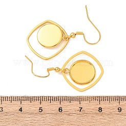Montature per orecchini cabochon in acciaio inossidabile 304&nbsp;STAS-D267-01D-G