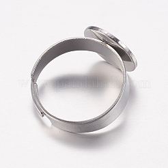 Componenti per anelli da dito in acciaio inossidabile 304 regolabili e resistenti all'ossidazione&nbsp;X-STAS-F149-20P