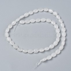 Natürliche weiße Jade perlen Stränge&nbsp;G-Z006-A34