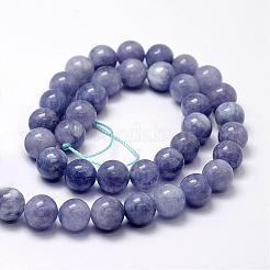 Natürliche weiße Jade Nachahmung Aquamarin Perlen Stränge&nbsp;G-F364-15-10mm