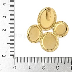Cabochon-Fassungen für Anhänger aus Edelstahl 304&nbsp;STAS-D376-21G