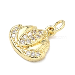 Pendentifs avec zircon cubiques à micro-pavés en laiton&nbsp;KK-K417-11B-G