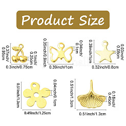 5 pieza de 5 estilos de dijes de acero inoxidable 201/304&nbsp;STAS-YW000-40G