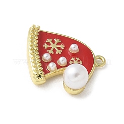 Pendentifs de Noël en laiton émaillé&nbsp;KK-P290-06B-G