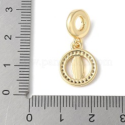 Messing mikro pflastern kubik zirkonia europäisch baumeln charme&nbsp;ZIRC-I071-24G