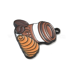 Colgantes de aleación de esmalte con temática de café&nbsp;ENAM-I077-02EB-02