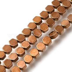 Fili di perline di ematite sintetica non magnetica elettrolitica&nbsp;G-C154-B01