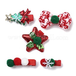 Weihnachtsmotiv tuch filz stoff alligator haarspange&nbsp;OHAR-R100-01E