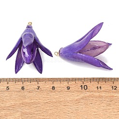 Pendentifs en résine époxy et fleurs séchées&nbsp;RE-CBAAE94-05A