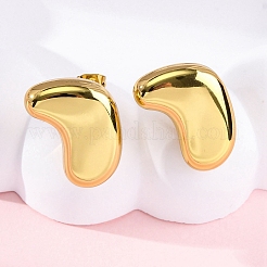 Orecchini a bottone in acciaio inossidabile 304 per donna&nbsp;EJEW-A125-72G