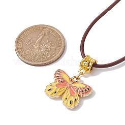 Colliers à pendentif papillon en alliage émaillé&nbsp;NJEW-JN04580