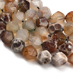 Brins de perles d'agate naturelle (teintes et chauffées)&nbsp;G-K425-B06-01