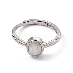 Ovale verstellbare Ringe aus natürlichem Labradorit&nbsp;RJEW-G273-04P-01