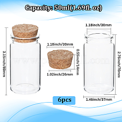 Botellas de vidrio frasco de vidrio grano contenedores&nbsp;AJEW-SP0003-91A