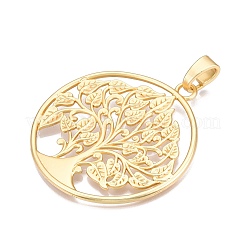 Le support de l'arbre de vie en alliage de placage de gros pendentifs&nbsp;FIND-N005-37G