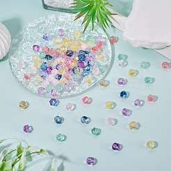120pcs 8 Farben transparente Glasperlen&nbsp;GLAA-TA0004-25