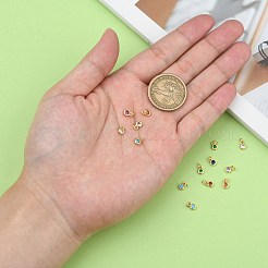 Messing mit einzelnen Zirkonia-Anhängern&nbsp;ZIRC-F095-03G