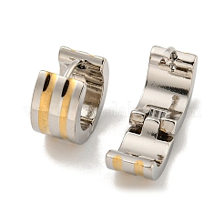 202 orecchini a cerchio a fascia larga in acciaio inossidabile&nbsp;EJEW-H003-05GP-01