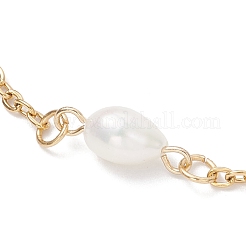 Gliederarmbänder aus natürlichen Zuchtperlen&nbsp;BJEW-JB12504