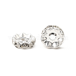 Abalorios de latón Diamante de imitación espaciador&nbsp;RB-A014-L12mm-01S