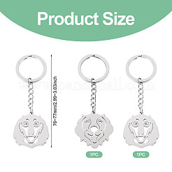 2 porte-clés en acier inoxydable 201&nbsp;KEYC-TAD0001-15D