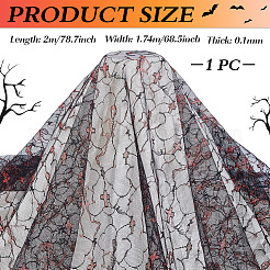 Polyester-Netzstoff mit Halloween-Motiv&nbsp;DIY-WH0622-367B