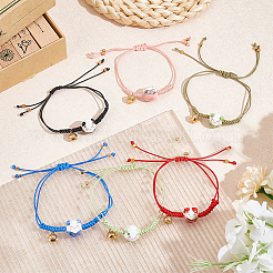6 ensemble de bracelets à breloques cloche 6 couleurs&nbsp;BJEW-AN0001-74