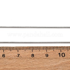 1 mm runde Schlangenkettenhalsketten aus 304 Edelstahl&nbsp;NJEW-T016-27P