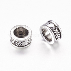 Style rétro tube de ton argent antique perles en alliage d'argent tibétain&nbsp;X-LF11346Y-NF