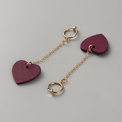 Pendientes de aro de madera de aleación&nbsp;EJEW-WH0098-41G