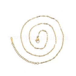 304 collar de cadenas de acero inoxidable para hombres y mujeres., dorado, 15.75 pulgada (40 cm)