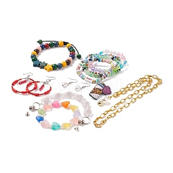 Лотерейный мешок, в том числе ожерелья смешанной формы, браслеты, серьги и кольца, разноцветные