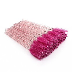 Cepillo de cejas desechable de nailon, varitas de rímel, suministros de maquillaje, rojo violeta medio, 97 cm