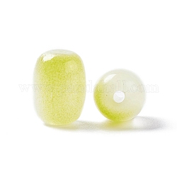 Undurchsichtige Glasperlen, Fass, Gelb, 10x8 mm, Bohrung: 1.6 mm