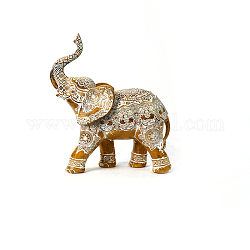 Figurine di elefanti intagliati in resina, per decorazioni da scrivania da ufficio, Perù, 240x100x275mm