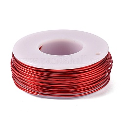 Fil d'aluminium rond, rouge, 18 jauge, 1mm, environ 23 m / bibone 